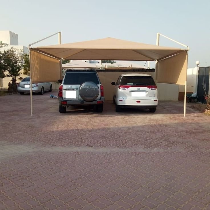 مظلات سيارات بي في سي