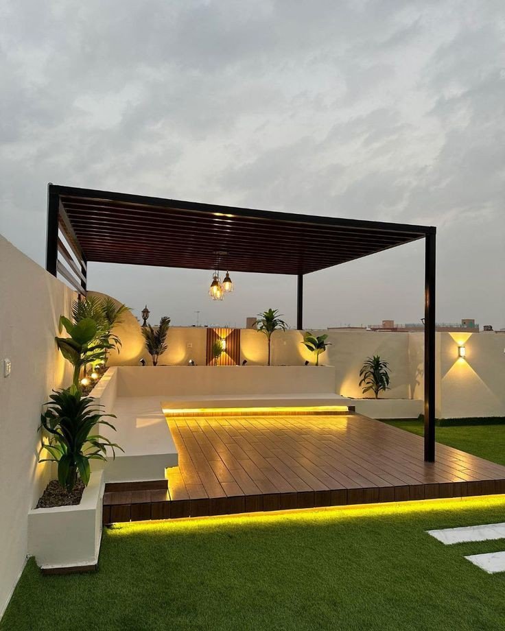 تكلفة تركيب مظلات سطح فيلا