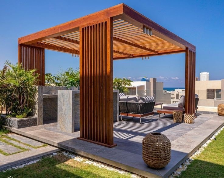 مظلات خشبية للأسطح