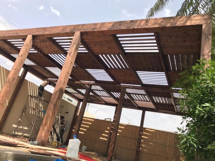 مقاول مظلات خشبية مكة