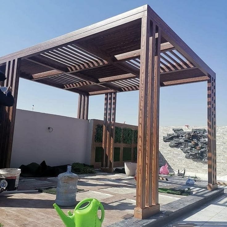 مظلات خشبية للمنازل مكة