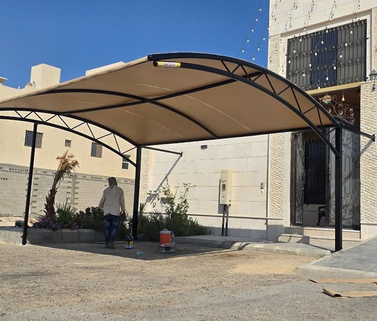 مظلات سيارات خارجية حديثة مكة