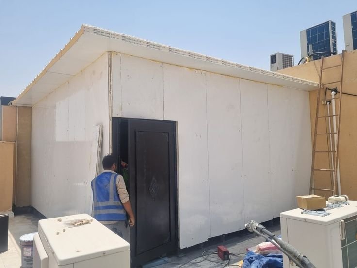 تنفيذ وحدات سكن عمال جاهزة للمشاريع الصناعية في مكة.