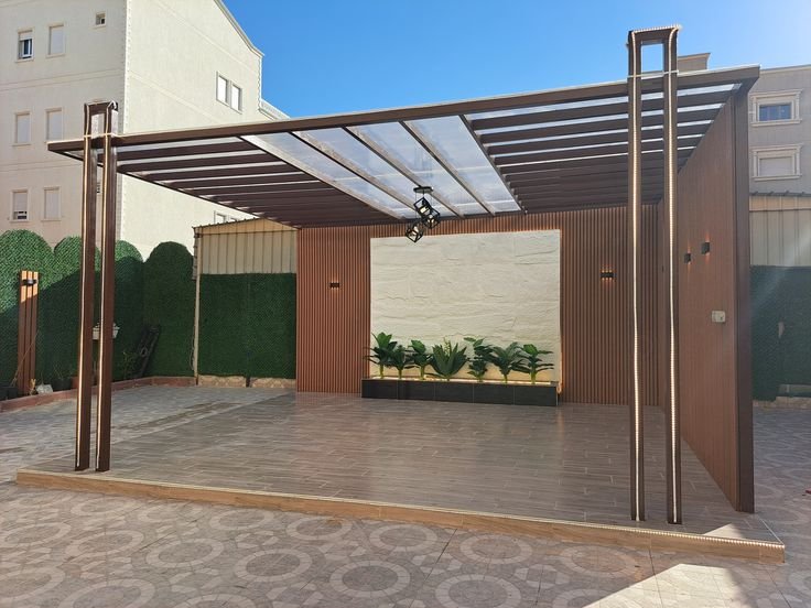 تركيب برجولات مودرن للحدائق المنزلية